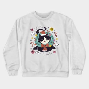 Meowy Christmas Cat Crewneck Sweatshirt